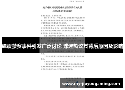 魏震禁赛事件引发广泛讨论 球迷热议其背后原因及影响